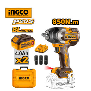 INGCO 20V Lithium Battery Cordless Impact Wrench with Battery and Charger CIWLI2085