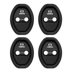 4Pcs Mazda Silicone Car Door Lock Protection Cover Door Lock Shock Absorber Silent Accessories for Mazda 2 3 CX5 CX30 CX8 CX3 Mazda2 6 5 CX9 BT50