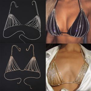 ARTMU Party Beach Shiny Stylish Women Bikini Chain Lingerie Bra Jewelry Crystal Jewelry