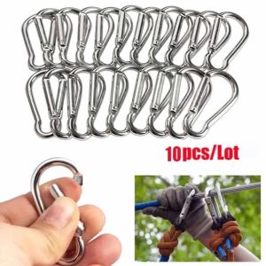 Set 10 Móc khóa an toàn mạ kẽm size 5 Móc khóa gài Móc lưới lan Móc chằng bạt-HAUSE