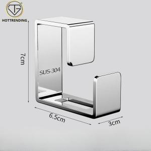 Móc treo thau chậurổ giáđồ dùng size Lớn-Móc inox 304 chống gỉ dán dính tường tiết kiệm không gian