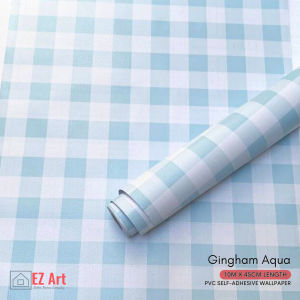 EZ Art Wallpaper Soft Blue Collection PVC Waterproof Self-Adhesive Wall Paper Decorative Stickers