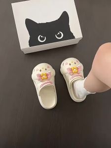 [Free Shipping] WomenS Summer Outdoor Thick-Soled Height-Increasing Cute Cartoon Slip-On Sandals Beach Sandals Non-Slip Garden Shoes For Women