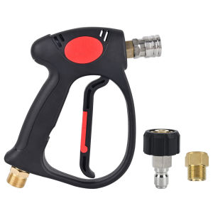 BEAR FORCE  Short Pressure Washer  Swivel Gun with M22 Inlet-14mm Up to 4500PSI - with 3/8" Quick Connect M22-15mm Connector for Extension Wand Hose Pressure Washer Foam Cannon