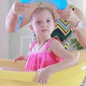 Zhiyan Mommy Hippo New Childrens Bath Cap   Adjustable Shampoo Cap   Silicone Shower Cap   Shampoo cap   Shower Cap