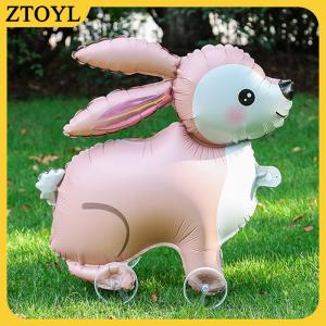 ZTOYL 4D phim hoạt hình lá bóng bay Voi đứng đi bộ bóng với bánh xe cho trẻ em sinh nhật bên trang trí bé tắm