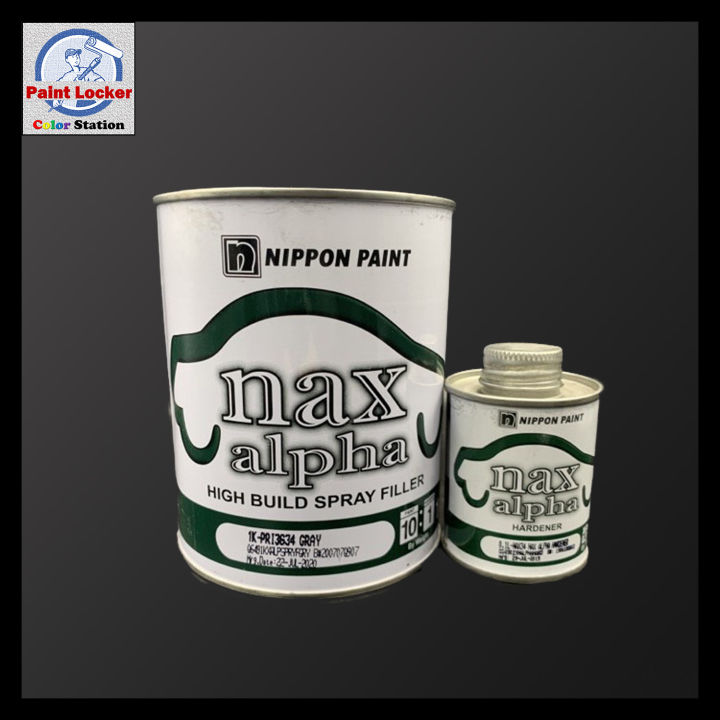 Nax Alpha High Build Spray Filler Gray with Hardener Liter