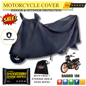 AKIOKI Motorcycle Cover for Rider R150 With Storage Bag & Shoe Shine Wipes Waterproof Indoor Outdoor Protection