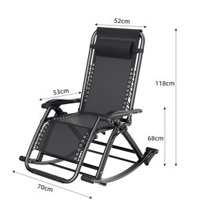 Rattan Rocking Chair Adult Leisure Chair Household Dual-Use Chair Office Nap Backrest Chair lLazy Person Chair Outdoor Waterproof and Breathable Chair 500KG Load Capacity