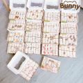 Set 6 khăn sữa sợi tre xô Muslin 2 lớp Bunny siêu mềm an toàn cho bé chất liệu không đổ lông, càng giặt càng mềm. 