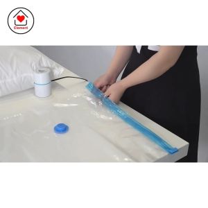 [SG Seller] Vacuum Bag Foldable Organizer Travel Clothes Storage Bag Space Saving Double Zipper Seal Space