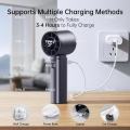 BINLU Portable Mini Fan Rechargeable Turbo | LED Battery Display High Speed Cooling USB Charging Lightweight Travel Office Home Philippines | Compact Strong Wind Long Lasting Battery - Electricfan Rechargeable. 
