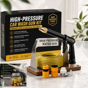 Car wash gun high pressure Kit soft hose adapters adjustable brass nozzle able for car washing with 15m and garden use