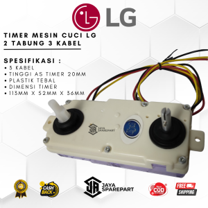 TIMER MESIN CUCI LG 2 TABUNG - TIMER MESIN CUCI LG - TIMER DOUBLE 3 KABEL - TIMER WASH DOUBLE 3 KABEL