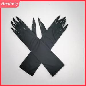 Heabety Halloween mèo người phụ nữ Paw Găng tay với móng tay dài và móng vuốt bên cosplay trang phục phụ kiện