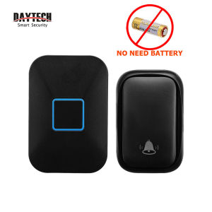Daytech Self Powered Wireless Doorbell No Battery Waterproof 150M Range 60 Chimes Door Bell for Home/Office/Shop/Apartment