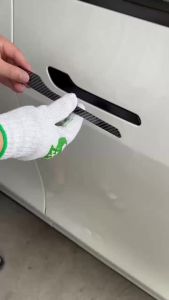 TESLA 2025/2026 Model Y / YL and Model 3 ABS Adhesive Carbon Fiber Door Handle Sticker