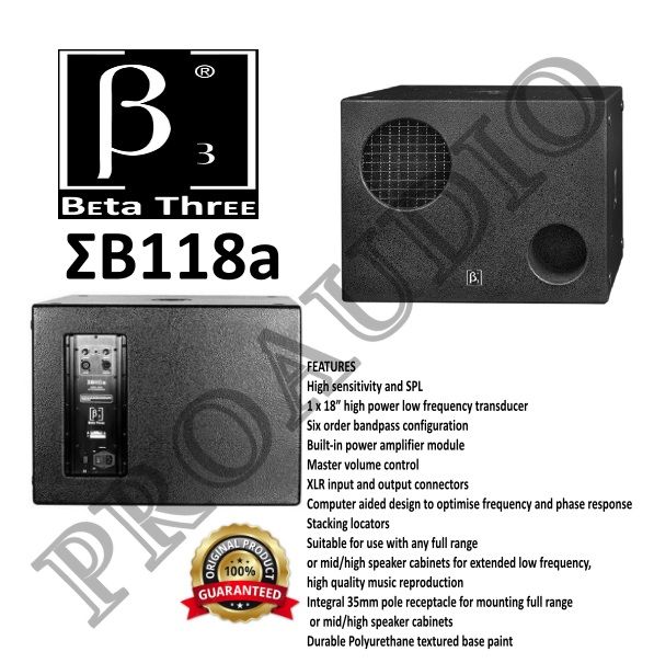 Speaker Aktif Subwoofer Beta Sigma 118A Beta3 Sigma B118 A B 118