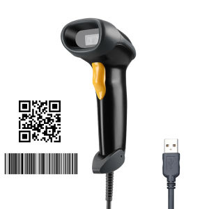 Eyoyo handheld Wired 1D QR 2D barcode scanner Extra Long USB Bar Codes Reader CCD PDF417 Data Matrix Image Automatic Scanning Work with Windows xp/7/8/10 Mac OS Linux