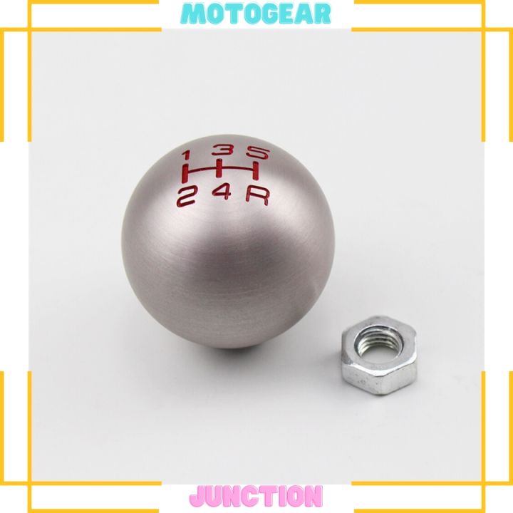 thumbnail image 2 of JDM Type R Aluminum Shift Knob Gunmetal Red – 5 Speed Manual For Honda Civic Integra 2 of 6