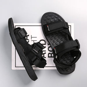 Men Summer Comfort Outdoors Flat Soft Soled Thick Black Rubber Sandals Two Strap Beach Sandals For Men And Women Couple Style