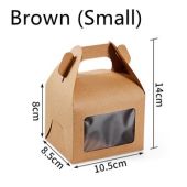 Dessert Swiss Roll Cake Cupcake Mooncake Craft Window Baking Paper Box With Handle Fruit Egg Tart Kotak Kuih Lapis Kek