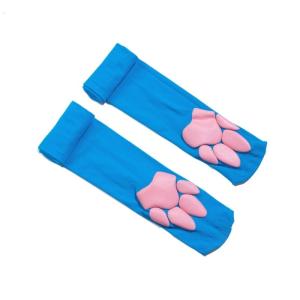 Cat Paw Pad Socks Cute Thigh High Stockings Over Knee Stocking Kitten Claw Stockings for Girls Women Cat Cosplay Costume