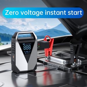 Pompa Ban LD12 12000mAh Jumper Aki / High Power Portable Car Jump Starter / EVA Bag Smart Clip Handle Carry 12V Gas / Jump Starter With Tire Inflator Power Bank