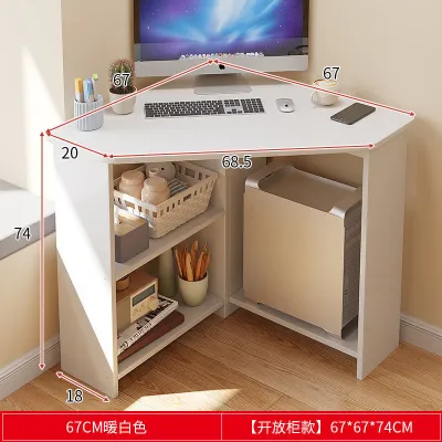 Corner computer desk space saving study desk home corner desk triangle writing desk