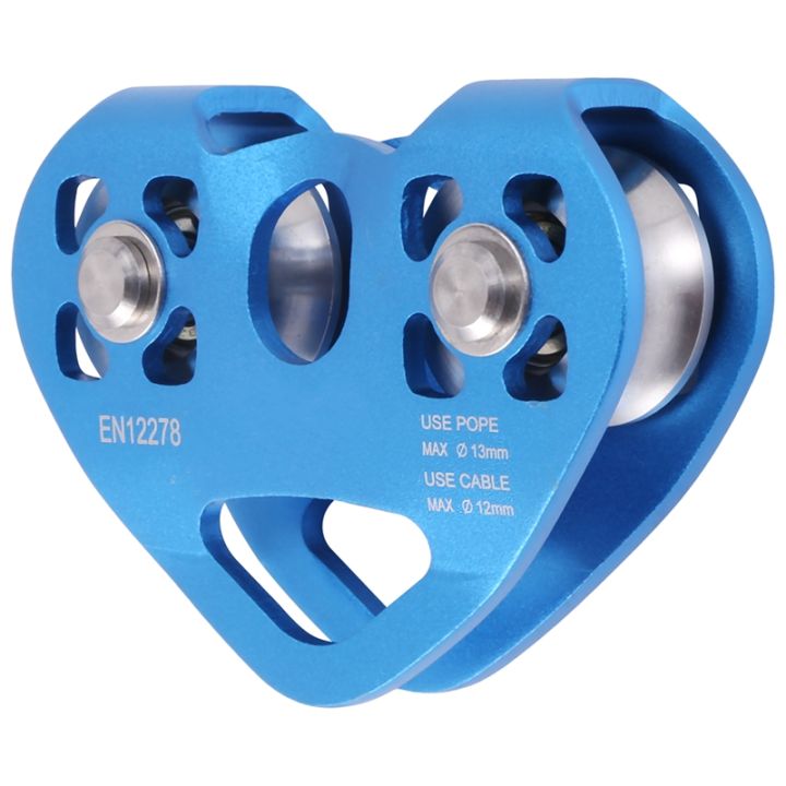 Heart-Shape Climbing Double Pulley Steel Cable Rope 13mm Climbing ...