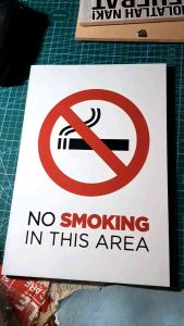 Papan Tanda Dilarang Wall decor hiasan dinding - no smoking