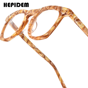 HEPIDEM Nhiều màu Acetate Gọng kính phụ nữ 2025 Johnny Depp nam Nhật Bản kính tròn handmade kính kính mắt cho mắt 9383