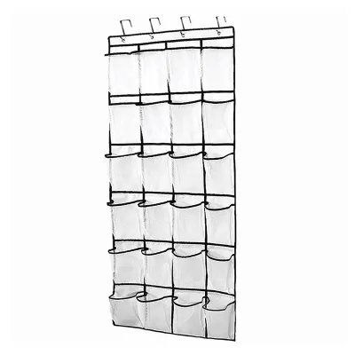 Large Over 24 Pocket Hanging Shoe Rack Organizer Mesh Shoe Box Shoes Organizer Storage Wall Mounted