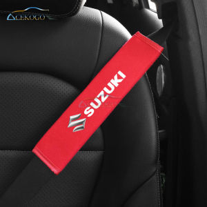 ACEKOGO 2 Pack Universal Car Seatbelt Shoulder Pads - Black and Red Soft Cotton Non-Slip & Breathable for Shoulder Protection & Comfort for Suzuki Swift Swift  Jimmy Grand  Xl7