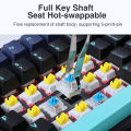 AULA 99/87/80 Keys customized gaming keyboard Gasket Structure Tri-mode RGB Wired /Bluetooth /2.4G Wireless Hot-swappable Mechanical Keyboard Supports WIN/Android/IOS system(F99). 