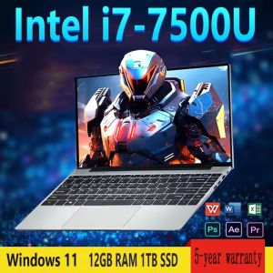 2025 Gaming Laptop Computer PC Gamer Intel Core i7 7500U Home Notebook Netbook 14.1" Ultra slim Office Study Laptops Windows 11
