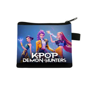 Fashion Accessories KPop Demon Coin Purse Kids Portable Zipper Wallet Cartoon Storage Bag Pouch Gifts Toys Dompet