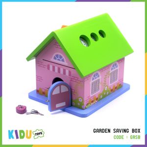 Mainan Anak Rumah Kayu Celengan Kayu / Saving Box Kidu Baby