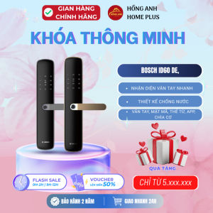 Khóa cửa vân tay thông minh Bosch ID60 DE màu đen bạc app quản lý trên điện thoại