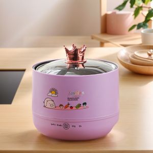 หม้อหุงข้าว หม้อไฟฟ้า อเนกประสงค์ความจุ 1 ลิตร ขนาด 17 ซม.เหมาะสำหรับ1-2ท่าน สีสันเรียนหรู ใช้หุงข้าว ต้ม แกง อุ่น ได