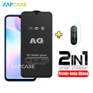 PAKET 2in1 Tempered Glass Anti Glare Xiaomi Redmi 9A Free Tempered Glass Camera Lens