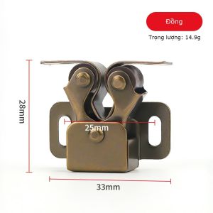 Chốt Kẹp.con lăn cửa tủ chốt Sập chốt cánh cửa tủ ke tủ nhôm tủ nhựa. chốt hít chốt sập nâu. chốt cửa tủ BAUHO