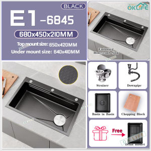 -SG STOCK 48H DELIVERY- SUS 304 stainless steel sink/thickened kitchen honeycomb embossed sink