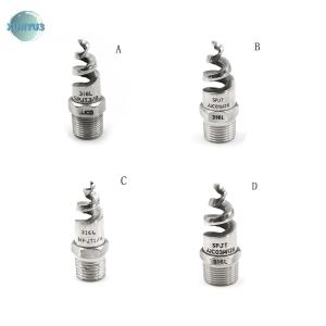 XUNYU3 หัวฉีดสปริงเกลอร์รูปกรวยเกลียวสเตนเลส1 4ใหม่ 1 2