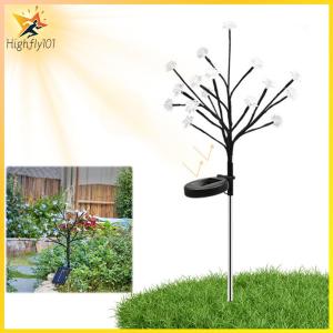 【HOSPORT】 2 Pack Solar Garden Lights Waterproof Solar Flowers Lights Outdoor Lawn Lights