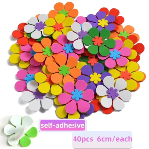 30/40PCS EVA Foam Craft 3D Wall Decoration Classroom Blackboard Notice Board Kindergarten Layout Home School Office Decorative Wall Stickers
