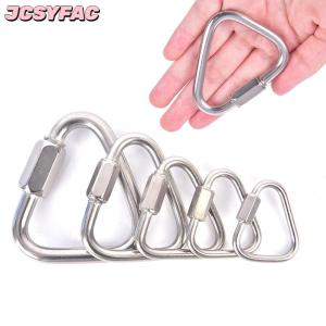JCSYFAC Móc khóa tam giác móc khóa bằng thép không gỉ Móc khóa móc khóa khóa vít