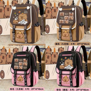 Ba lô học sinh cấp 12 chất canvas đi học tặng kèm dây cap trang trí dây cài