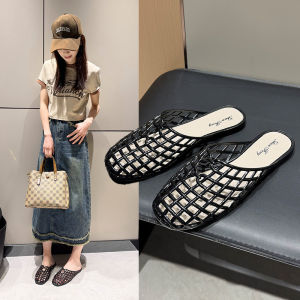 Free Shipping WomenS Summer Breathable Sandals Stylish And Versatile Open-Toe Slippers With A Sparkling Flat Sole And Hollow Design