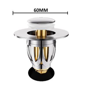 Thiết bị chặn nước lavabo lõi bằng đồng mạ inox chống gỉ